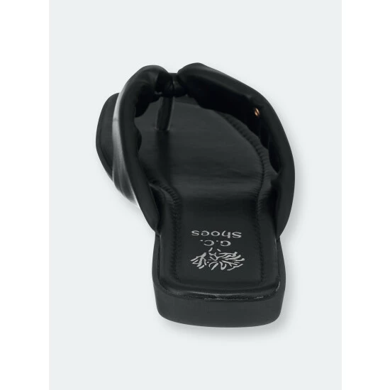 GC SHOES Reid Black Flat Sandals 5 GC SHOES Reid Black Flat Sandals - Image 3