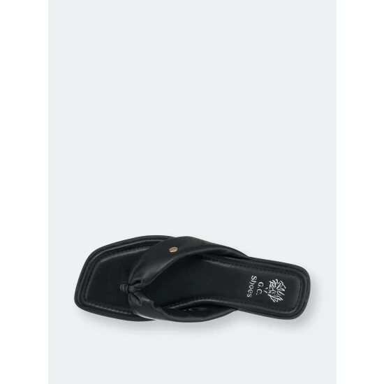 GC SHOES Reid Black Flat Sandals 6 GC SHOES Reid Black Flat Sandals - Image 4