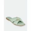 GC SHOES Perri Green Flat Sandals