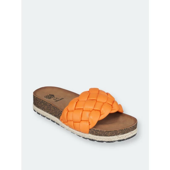 GC SHOES Lesley Orange Footbed Sandals 3 GC SHOES Lesley Orange Footbed Sandals