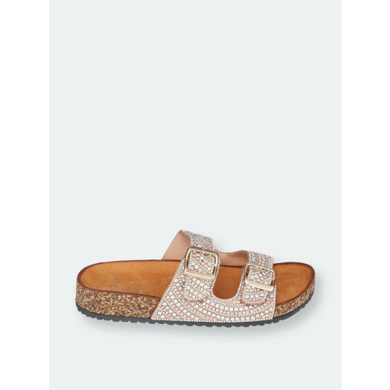 GC SHOES Holly Rose Gold Footbed Sandals 4 GC SHOES Holly Rose Gold Footbed Sandals - Image 2