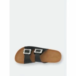 GC SHOES Claudia Black Footbed Sandals 9 GC SHOES Claudia Black Footbed Sandals -GC SHOES Shop unnamed file 319