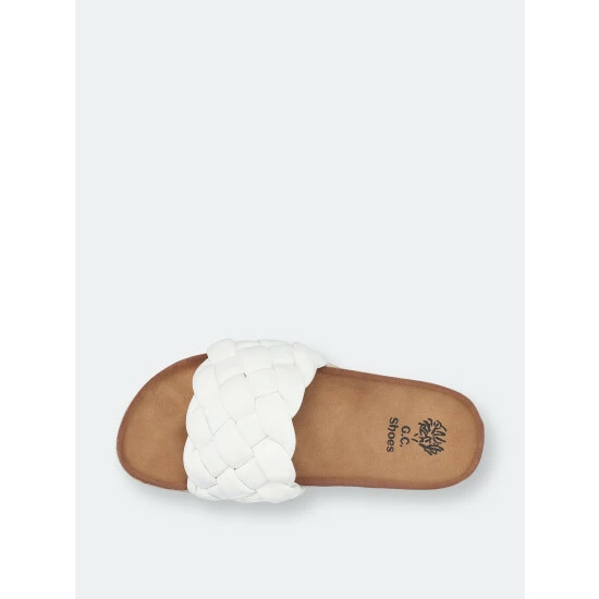 GC SHOES Lesley White Footbed Sandals 6 GC SHOES Lesley White Footbed Sandals - Image 4