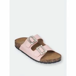 GC SHOES Claudia Blush Footbed Sandals
