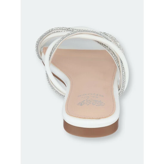 GC SHOES Ceela White Flat Sandals 5 GC SHOES Ceela White Flat Sandals - Image 3
