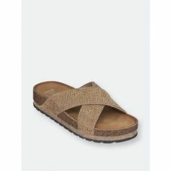 GC SHOES Ariane Gold Footbed Sandals