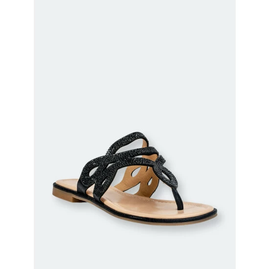 GC SHOES Amelia Black Flat Sandals 3 GC SHOES Amelia Black Flat Sandals