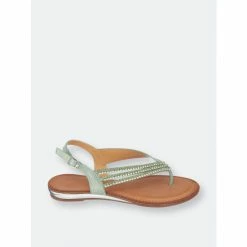 GC SHOES Mabel Green Flat Sandals -GC SHOES Shop unnamed file 366
