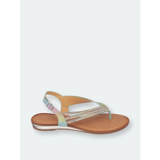 GC SHOES Mabel Multi Flat Sandals Multicolor 4 GC SHOES Mabel Multi Flat Sandals Multicolor - Image 2