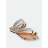 GC SHOES Harmonie Silver Flat Sandals -GC SHOES Shop unnamed file 378