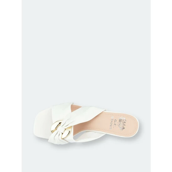 GC SHOES Zane White Heeled Sandals 6 GC SHOES Zane White Heeled Sandals - Image 4