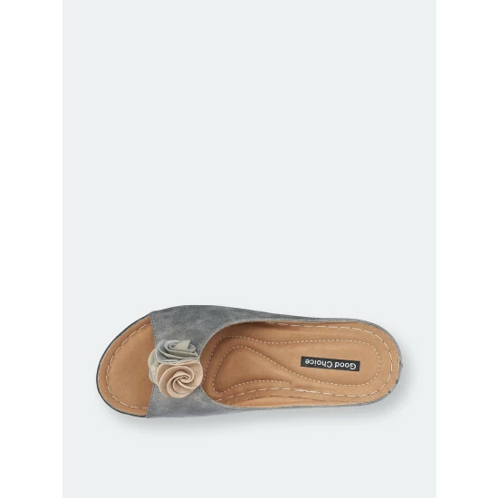 GC SHOES Sydney Pewter Wedge Sandals 4 GC SHOES Sydney Pewter Wedge Sandals - Image 2