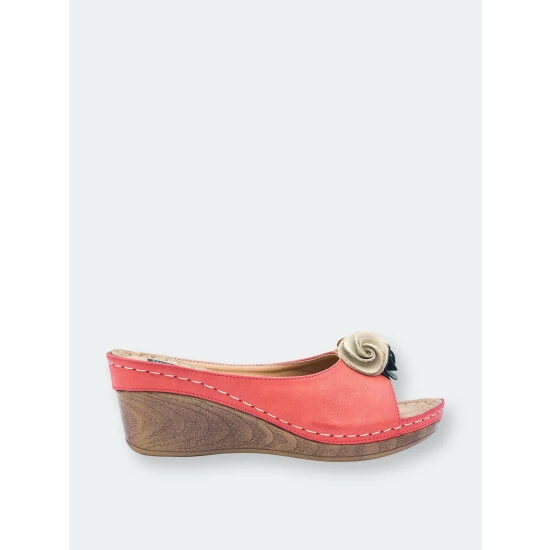 GC SHOES Sydney Coral Wedge Sandals 4 GC SHOES Sydney Coral Wedge Sandals - Image 2