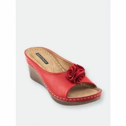 GC SHOES Sydney Red Wedge Sandals