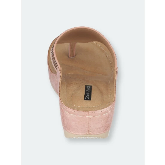 GC SHOES Kiara Blush Wedge Sandals 5 GC SHOES Kiara Blush Wedge Sandals - Image 3