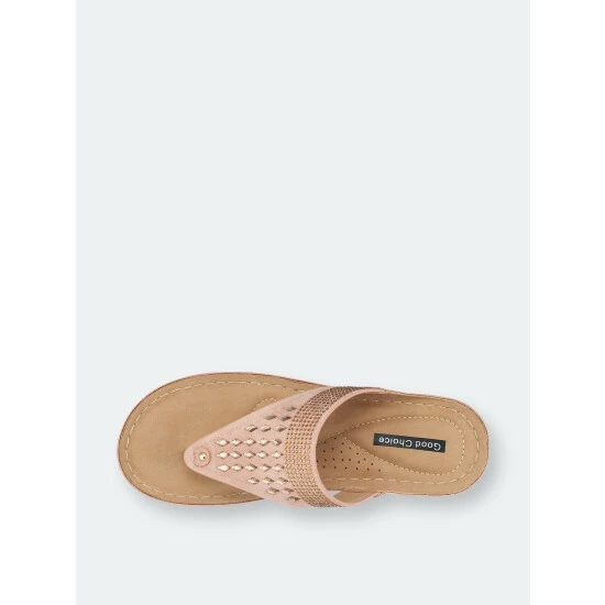 GC SHOES Kiara Blush Wedge Sandals 6 GC SHOES Kiara Blush Wedge Sandals - Image 4