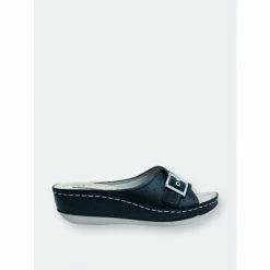 GC SHOES Justina Black Wedge Sandals -GC SHOES Shop unnamed file 431