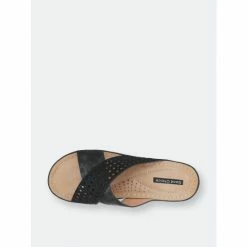 GC SHOES Isabella Black Wedge Sandals -GC SHOES Shop unnamed file 466