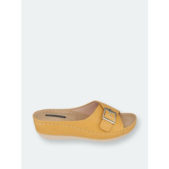 GC SHOES Justina Yellow Wedge Sandals 4 GC SHOES Justina Yellow Wedge Sandals - Image 2
