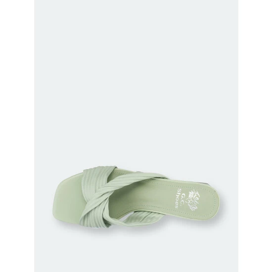 GC SHOES Dara Green Heeled Sandals 6 GC SHOES Dara Green Heeled Sandals - Image 4