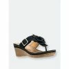 GC SHOES Flora Black Wedge Sandals -GC SHOES Shop unnamed file 504