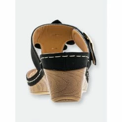 GC SHOES Flora Black Wedge Sandals -GC SHOES Shop unnamed file 506