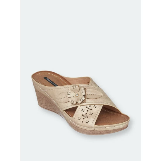 GC SHOES Dory Golden Wedge Sandals 3 GC SHOES Dory Golden Wedge Sandals