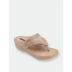 GC SHOES Virginia Blush Wedge Sandal Sandals