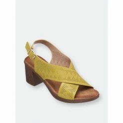 GC SHOES Lala Yellow Heeled Sandals