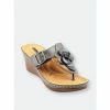 GC SHOES Flora Pewter Wedge Sandals -GC SHOES Shop unnamed file 565