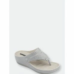 GC SHOES Virginia Grey Wedge Sandal Sandals