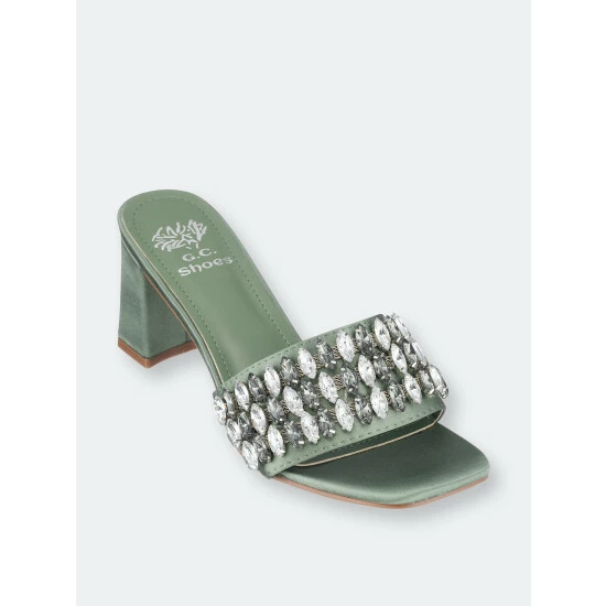 GC SHOES Drais Green Heeled Sandals 3 GC SHOES Drais Green Heeled Sandals