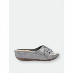 GC SHOES Justina Pewter Wedge Sandals -GC SHOES Shop unnamed file 599