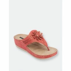 GC SHOES Allie Red Wedge Sandals