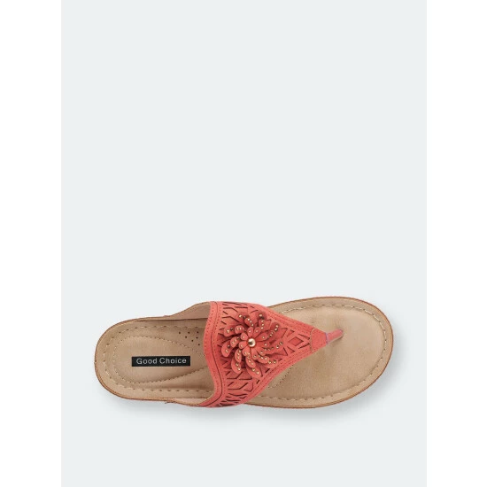 GC SHOES Allie Red Wedge Sandals 5 GC SHOES Allie Red Wedge Sandals - Image 3