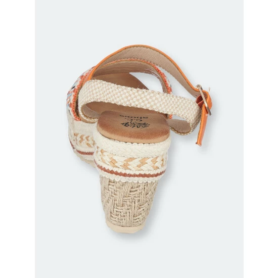 GC SHOES Cheri Orange Platform Wedge Sandals 5 GC SHOES Cheri Orange Platform Wedge Sandals - Image 3