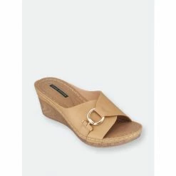 GC SHOES Bay Tan Wedge Sandals