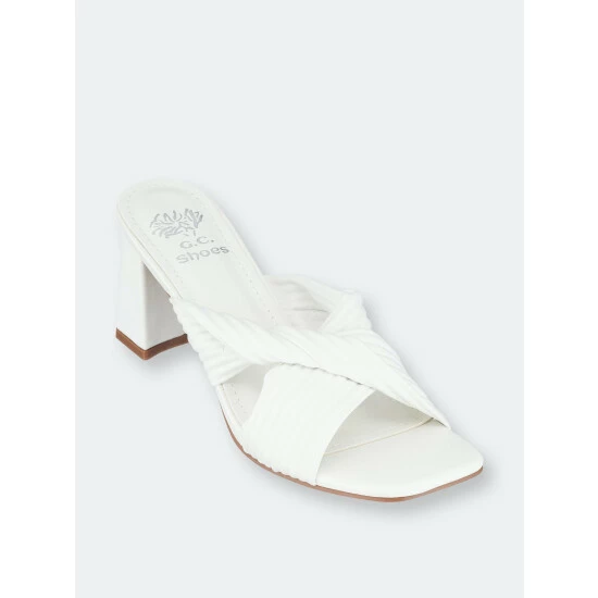 GC SHOES Dara White Heeled Sandals 3 GC SHOES Dara White Heeled Sandals