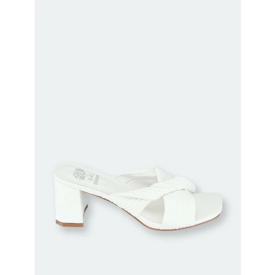 GC SHOES Dara White Heeled Sandals 4 GC SHOES Dara White Heeled Sandals - Image 2