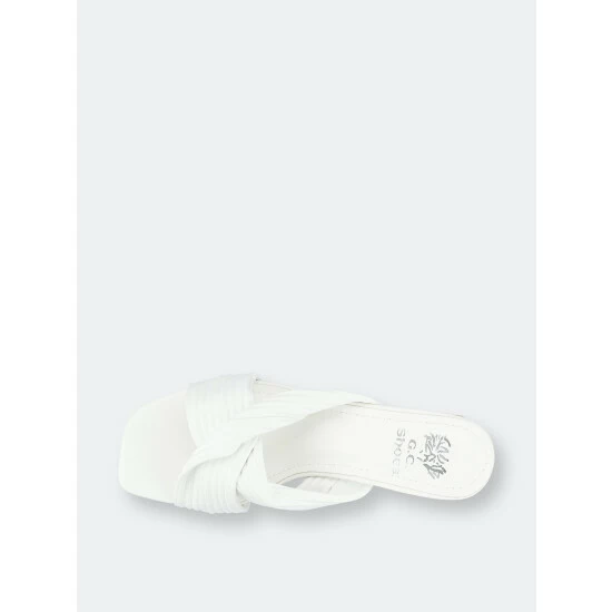 GC SHOES Dara White Heeled Sandals 6 GC SHOES Dara White Heeled Sandals - Image 4