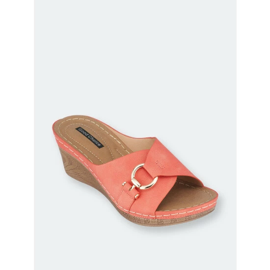 GC SHOES Bay Coral Wedge Sandals 3 GC SHOES Bay Coral Wedge Sandals
