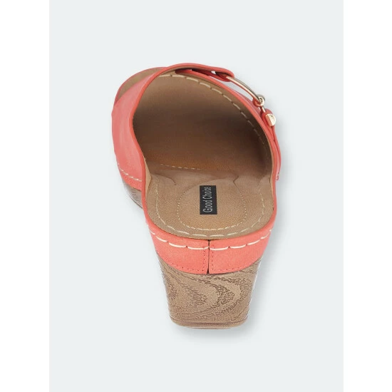 GC SHOES Bay Coral Wedge Sandals 5 GC SHOES Bay Coral Wedge Sandals - Image 3