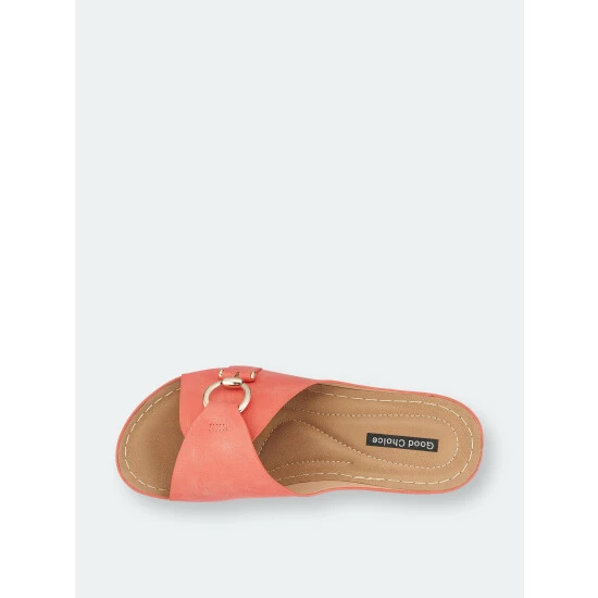 GC SHOES Bay Coral Wedge Sandals 6 GC SHOES Bay Coral Wedge Sandals - Image 4