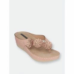 GC SHOES Ammie Blush Wedge Sandals
