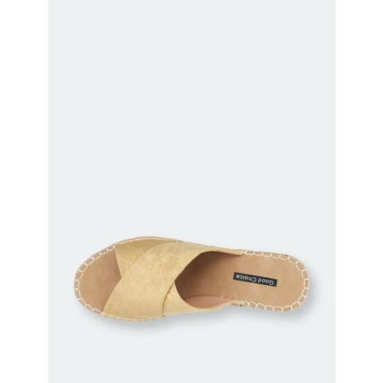 GC SHOES Darline Yellow Espadrille Wedge Sandals 6 GC SHOES Darline Yellow Espadrille Wedge Sandals - Image 4