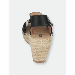 GC SHOES Cati Black Espadrille Wedge Sandals -GC SHOES Shop unnamed file 676