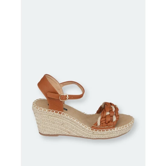 GC SHOES Cati Tan Espadrille Wedge Sandals 4 GC SHOES Cati Tan Espadrille Wedge Sandals - Image 2