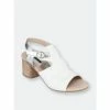 GC SHOES Kisha White Heeled Sandals