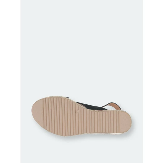 GC SHOES Gini Black Wedge Sandals 7 GC SHOES Gini Black Wedge Sandals - Image 5