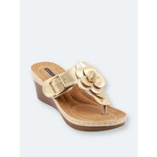 GC SHOES Flora Gold Wedge Sandals 3 GC SHOES Flora Gold Wedge Sandals